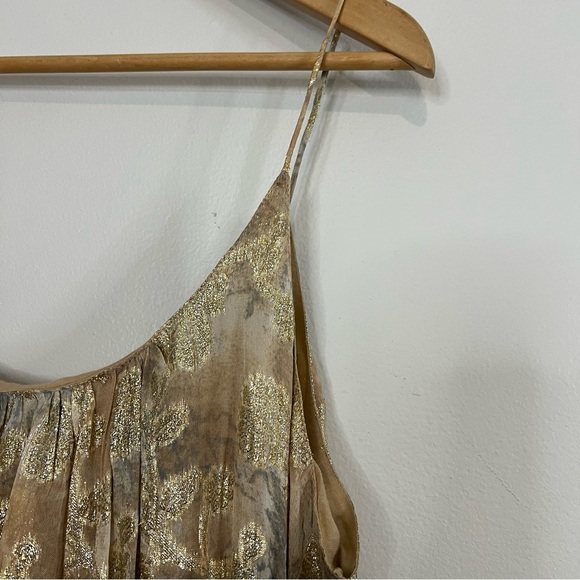 Mes Demoiselles Aspasie Printed Metallic Slip Dress size 40/8 - Picture 8 of 10